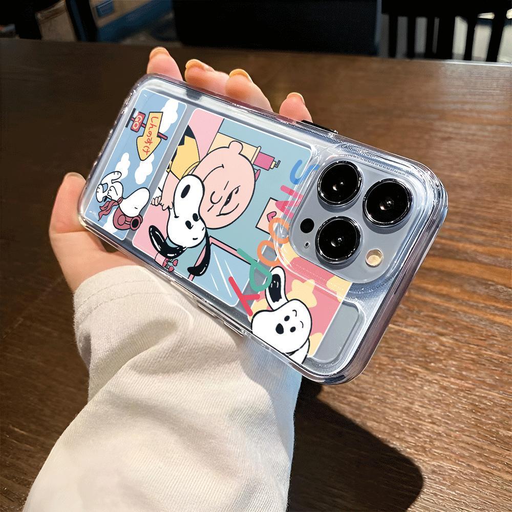 Ốp Điện Thoại Trong Suốt In Hình Snoopy Cho iphone 14promax 13 12 11 7Plus 7 8 X XS Max
