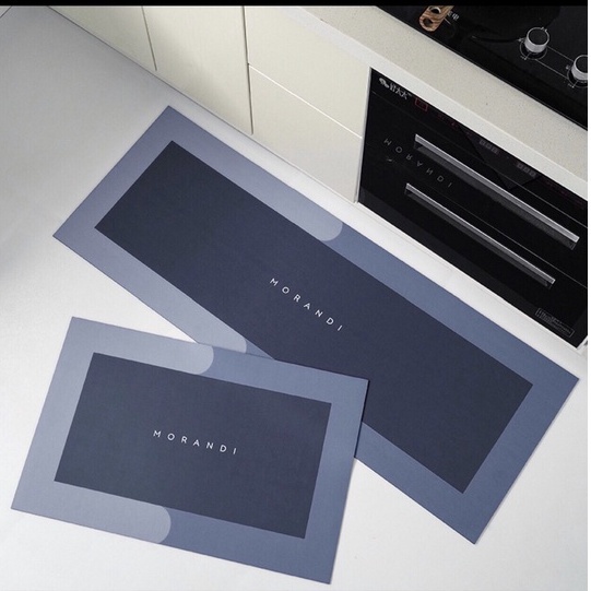 Set 2 Thảm Lót Sàn Nhà Bếp Dáng Dài Chống Trượt Thấm Hút Dầu Giặt Sạch Tiện Lợi