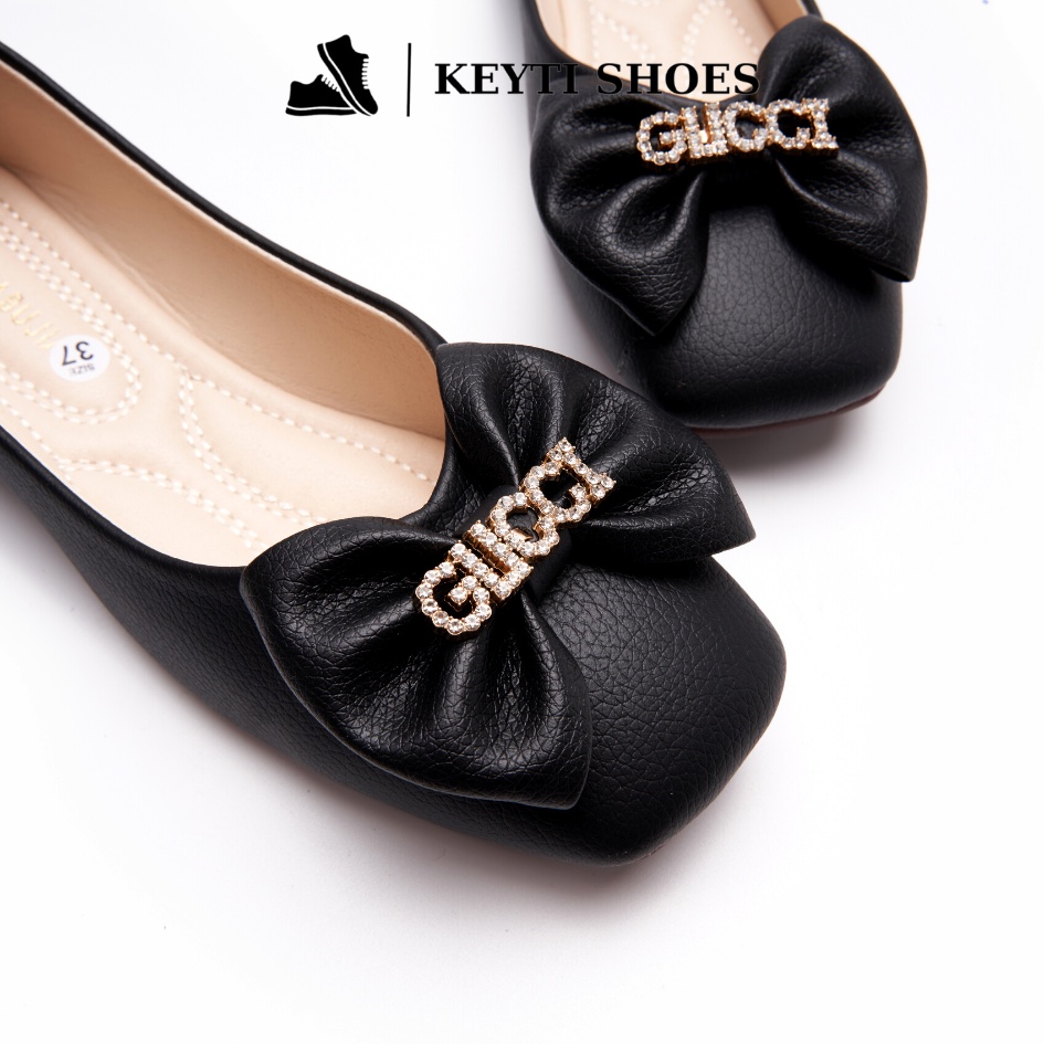 Giày búp bê nữ đế bệt, quai nơ siêu đẹp