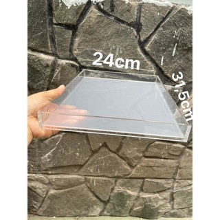 Khay mica trũng 24x31,5cm có 3 màu đỏ/đen/trắng