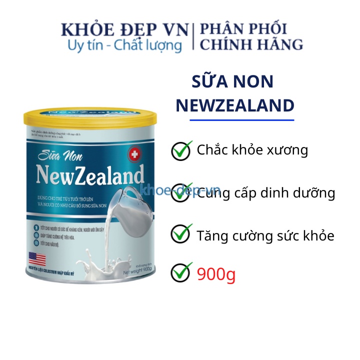 Sữa non NEWZEALAND – Tăng cường hệ tiêu hóa, giúp hệ xương chắc khỏe - Hộp 900gr