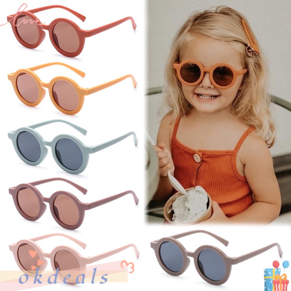 Kính Mát Gọng Tròn Phong Cách Retro Thời Trang Cho Bé