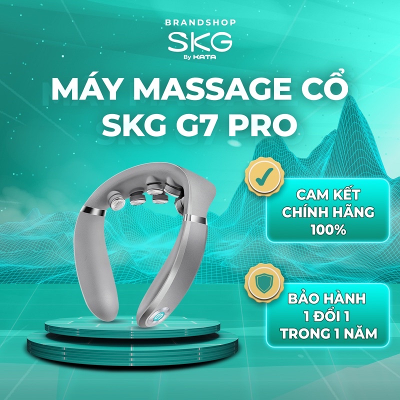 Máy Massage Cổ SKG G7 PRO-E công nghệ xung điện kết hợp massage vật lí giúp giảm đau,mỏi cổ vai gáy.