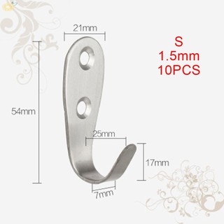 【VARSTR】Hook Single hook Solid Stainless Steel 10PCS Creative Hanger Heavy Duty