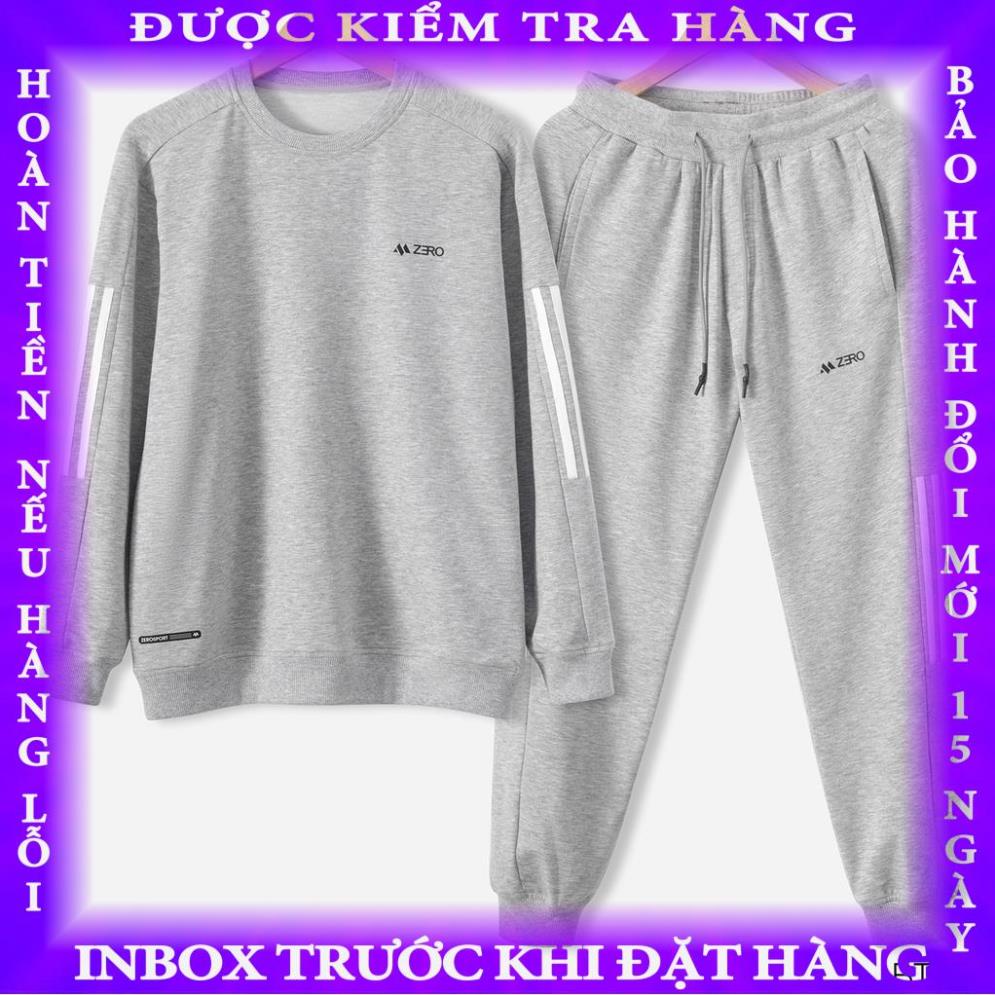 Bộ Thể Thao Nam Chất Nỉ Viền Tay Thời Trang Cao Cấp ZERO letuan