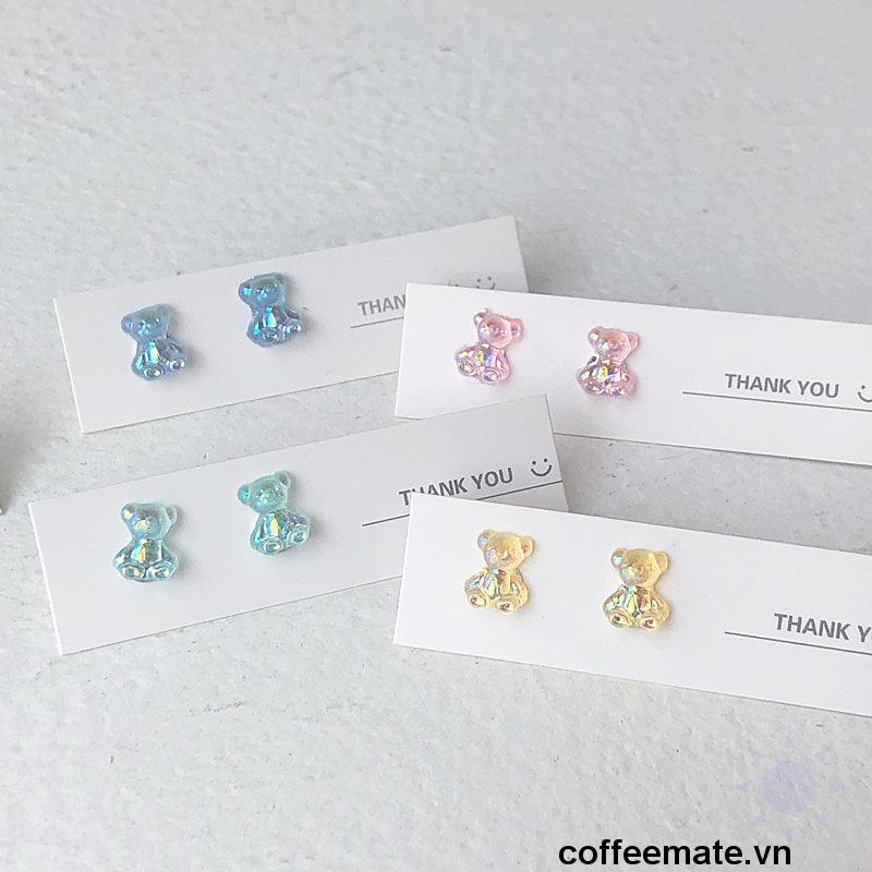⚡Khuyên Tai Nhựa Acrylic Hình Gấu Màu Sắc Ngọt Ngào Thời Trang Cho Nữ