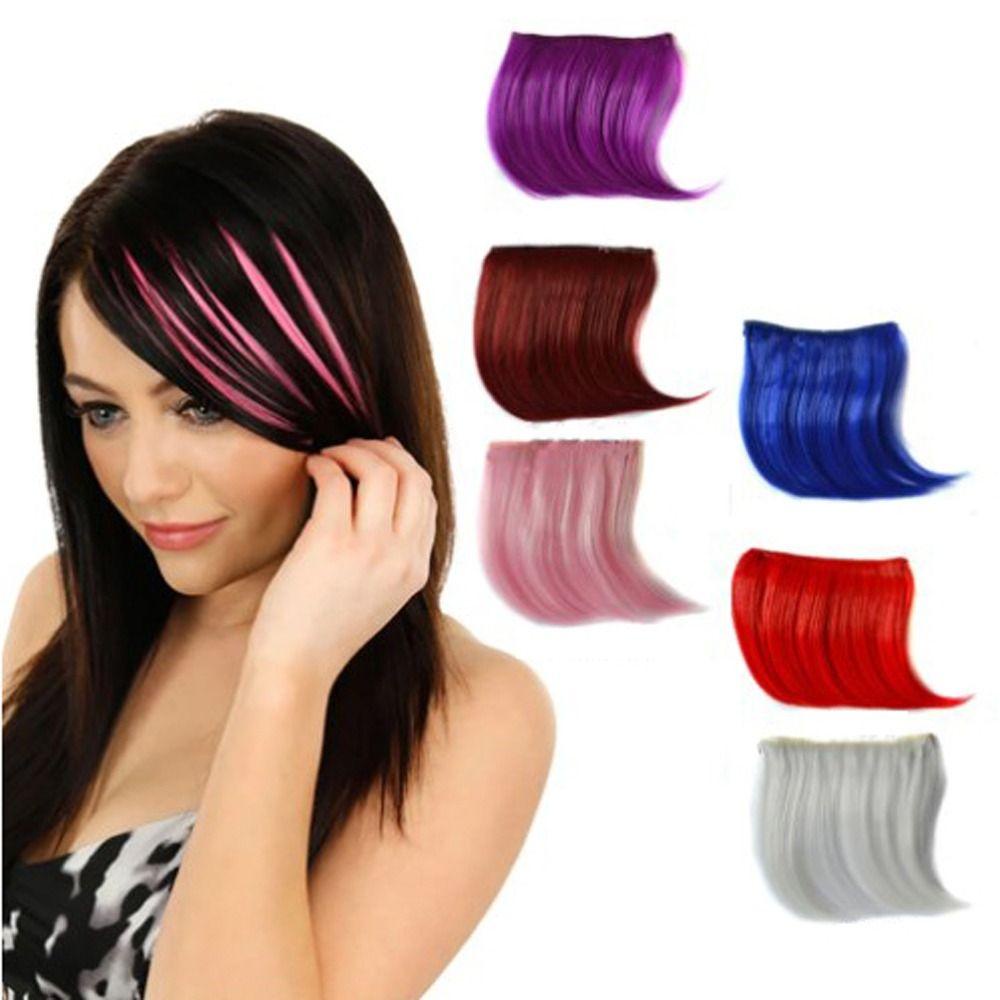 ANEMONE Tóc Mái Giả Thẳng Dài Nhiều Màu Sắc 12 Màu Tùy Chọn DIY