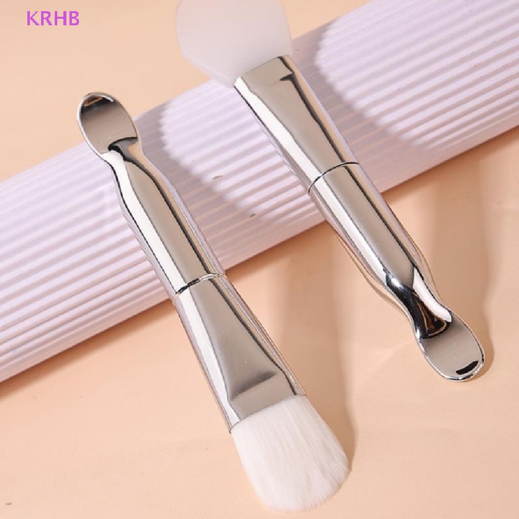 1 Cọ Đắp Mặt Nạ Silicone Hai Đầu Kèm Muỗng Mềm Mại Mới