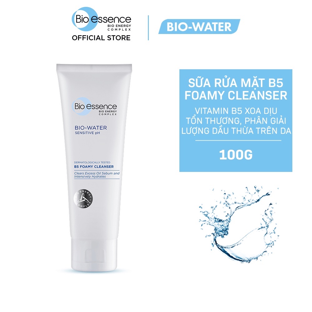 [ĐỒNG GIÁ 145K] Sữa rửa mặt cấp ẩm và phục hồi Bio Essence Bio-Water B5 Foamy Cleanser 100g | BigBuy360 - bigbuy360.vn