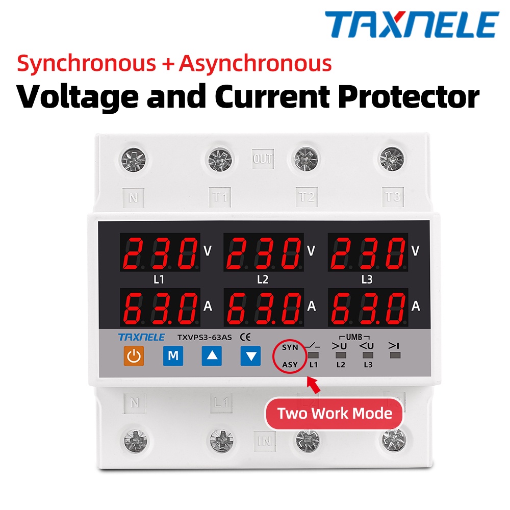 Rơ Le Bảo Vệ Vôn Kế 3 Phase 63A SYN ASYNC