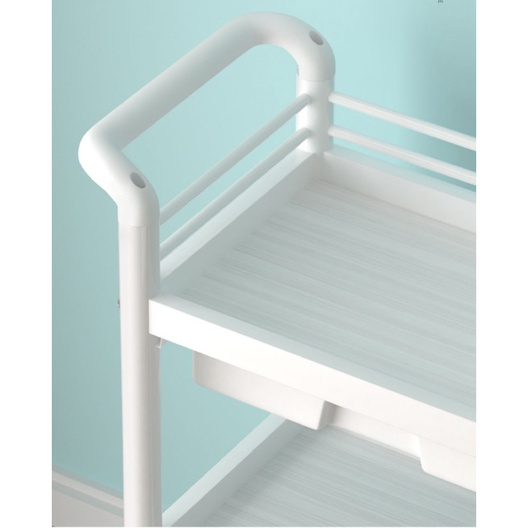 Kệ khay gỗ khung hợp kim đựng đồ décor cửa hàng phòng ngủ bàn trang điểm siêu sang có thùng rác bát đựng nước