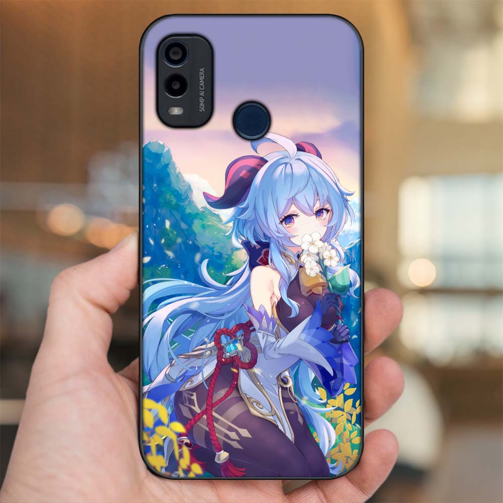 Ốp lưng Nokia G11 Plus viền đen in hình Ganyu Genshin Impact