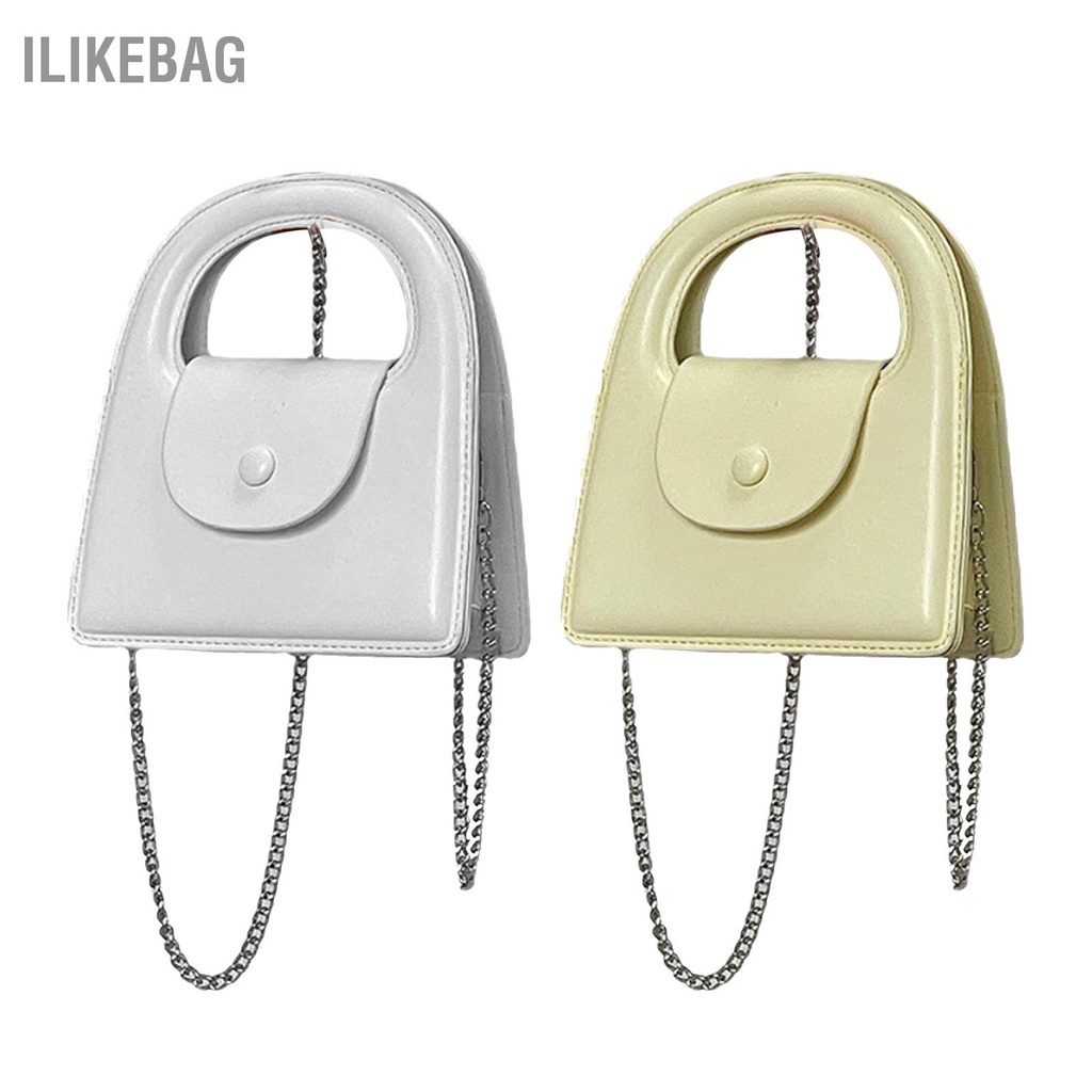 Có thể bán buôn Túi xách mini nữ tote nhỏ Da PU có dây đeo xích thể tháo rời Thiết kế từ tínhI likebag Hàng giao ngay