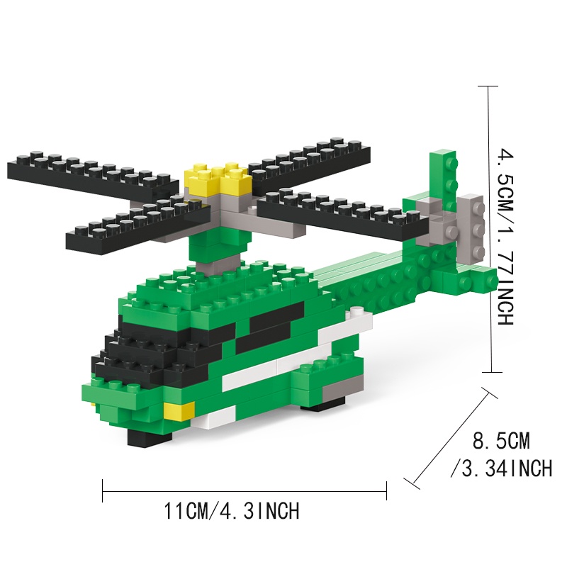 Bộ 146 Khối Lắp Ráp Mô Hình Máy Bay Trực Thăng Độc Đáo Cho Bé