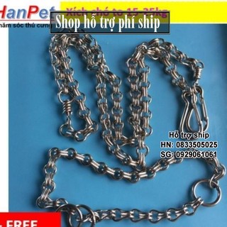 Hỗ trợ Ship- Xích inox CHỐNG GỈ, size to chống xoắn (dùng cho chó 15-25kg) dây xích thú cưng