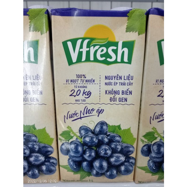 Nước Ép Trái Cây Vfresh Các Loại hộp 1L của Vinamilk