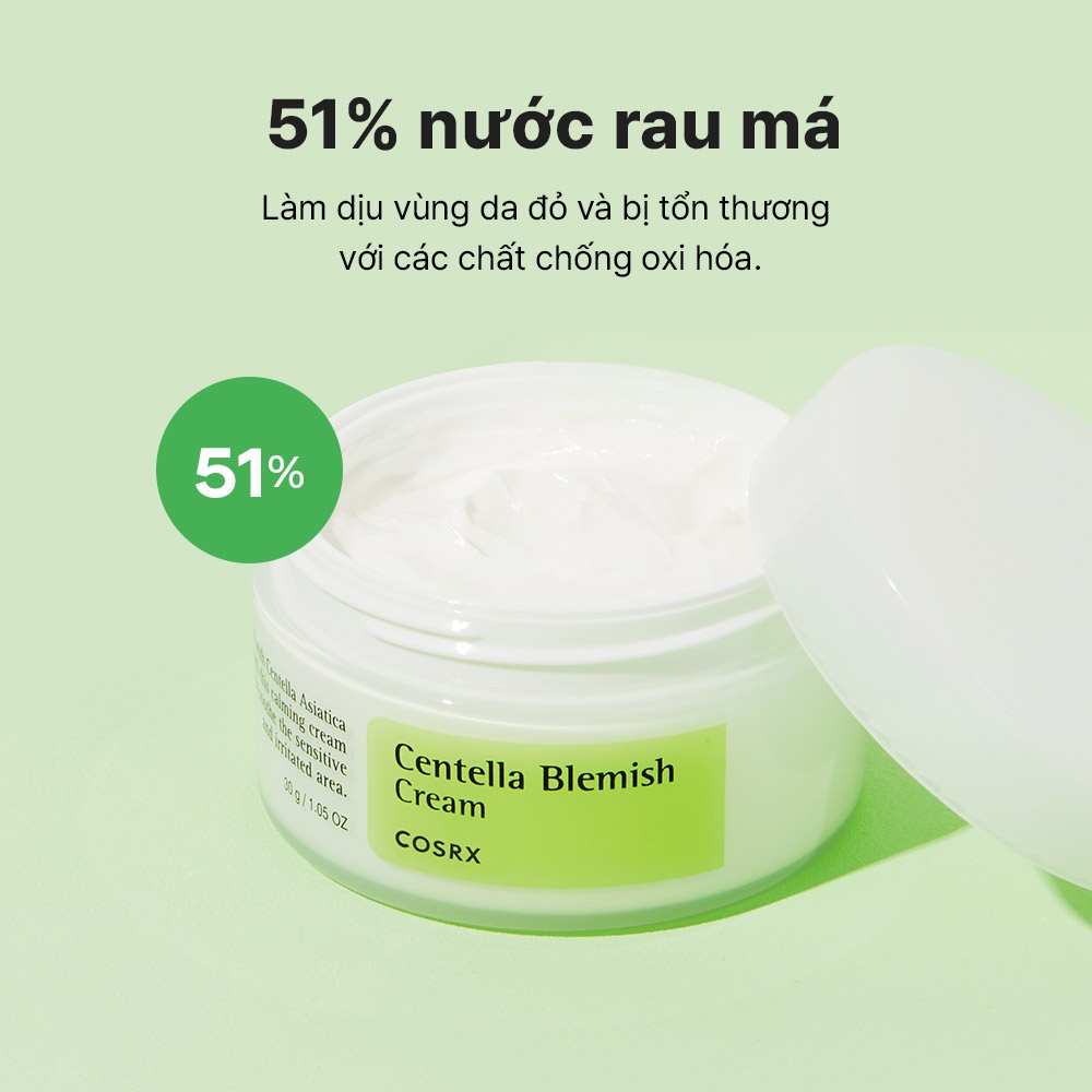 Kem dưỡng da cấp ẩm chiết xuất rau má COSRX Centella Blemish 30ml