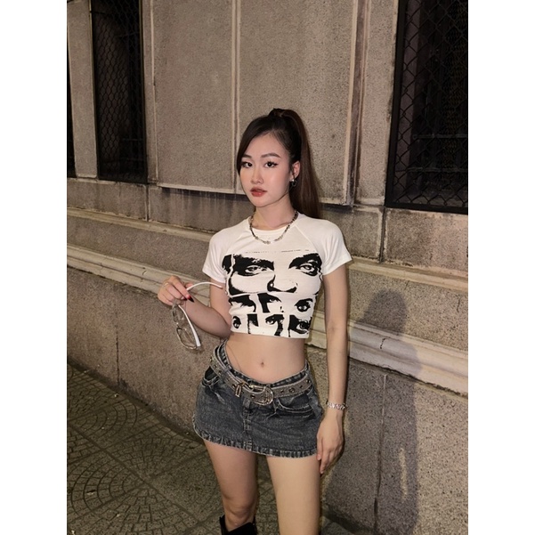 ❤️‍🔥Áo Croptop “EYE top”———- Chất thun siêu Đẹp❤️‍🔥