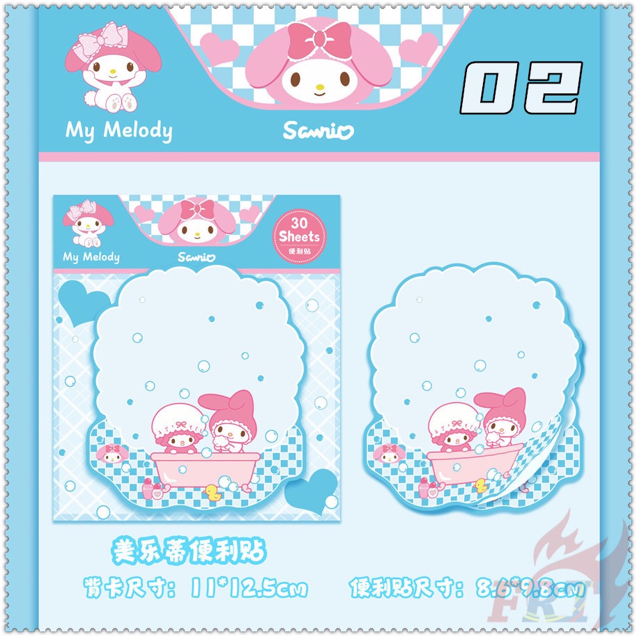 ❣️Set 30 Tấm Giấy Ghi Chú Tự Dính Hình hello kitty / my melody / kuromi / cinnamoroll / Pompurin / pochacco - sanrio❣️Sticker Dán Tường Họa Tiết Hoạt Hình Dễ Thương