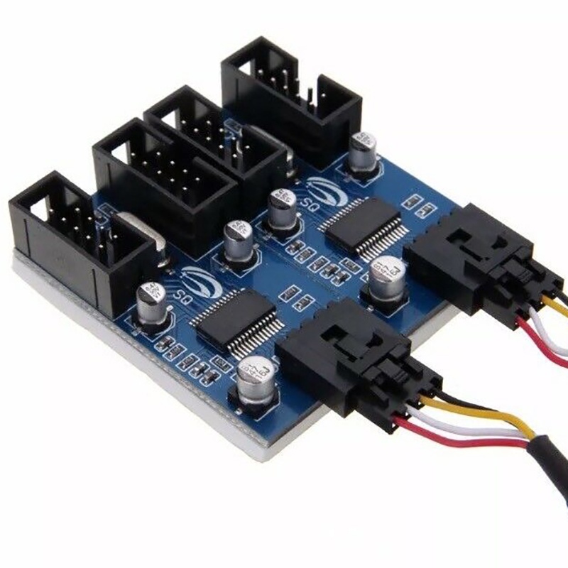 Dây Cáp Nối Dài Bo Mạch Chủ Chuyển Đổi 1 Sang 4 Cổng Usb 9Pin Dài 30Cm