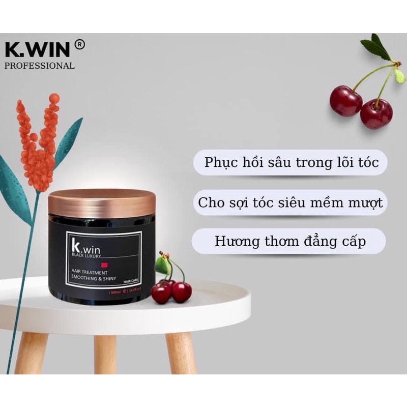 Kem ủ tóc Kwin Balck Luxury 500ml ủ tóc phục hồi hấp dầu siêu mềm mượt, hương nước hoa sang trọng ( Hàng Chính Hãng)