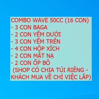 FULL ỐC GR5 DÀN ÁO WAVE A 2006-2023, WAVE 50CC