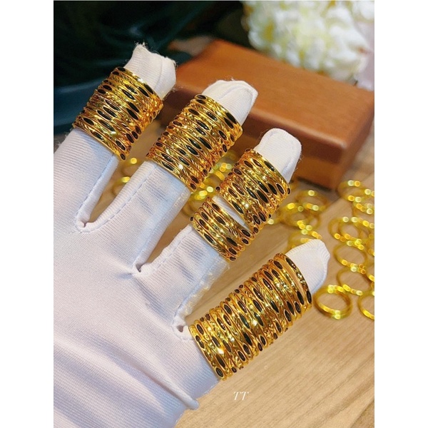 Nhẫn Nam Nữ Lông_Voi# Vàng_ 2023 Tài Lộc May Mắn