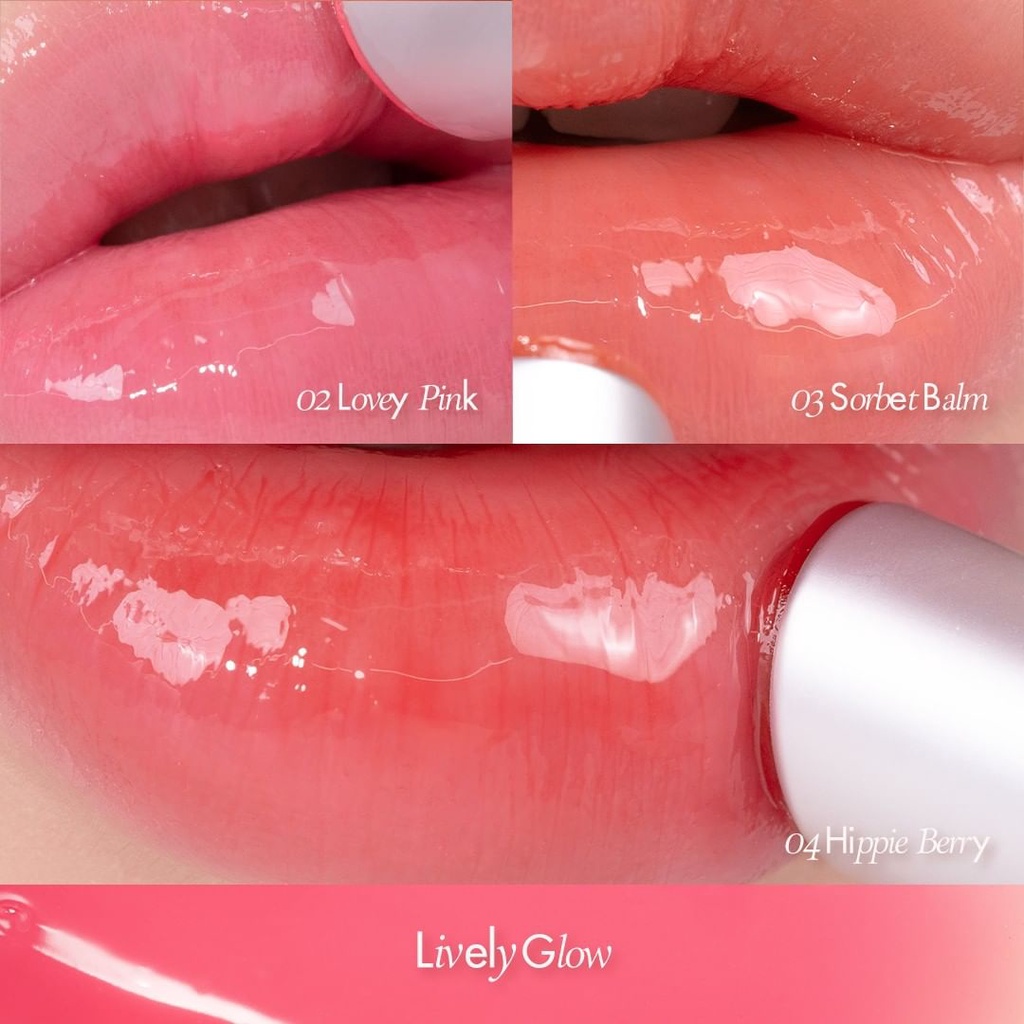 Son Dưỡng Dạng Thỏi Có Màu Thuần Chay Dưỡng Ẩm Mềm Môi Romand Glasting Melting Balm 3.5g