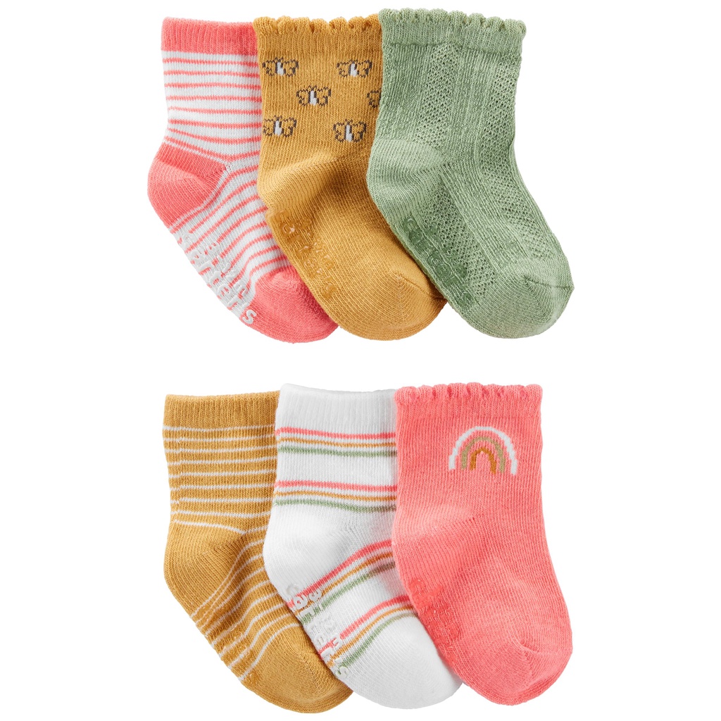 [SET 6 ĐÔI] Tất, Vớ Carter's Xuất UK Chống Trượt Cho Bé Cao Cấp (Từ 0-24 tháng tuổi)