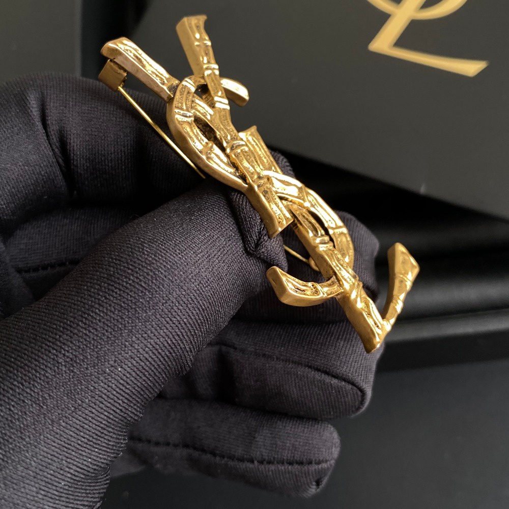 Ysl Ghim Cài Áo Hình Nón Len Thời Trang Cho Nam Nữ