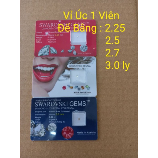 Đá Đính Răng Vỉ Úc Đế Bằng & Đế Nhọn