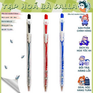 1 Cây bút bi TL - 079 ( xanh/đỏ/đen )
