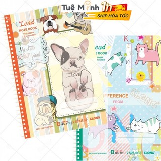 Vở B5 160 trang kẻ ngang lined Ms 572 Klong [Chọn màu] lò xo đơn VPPTUEMINH, sổ viết bìa dễ thương