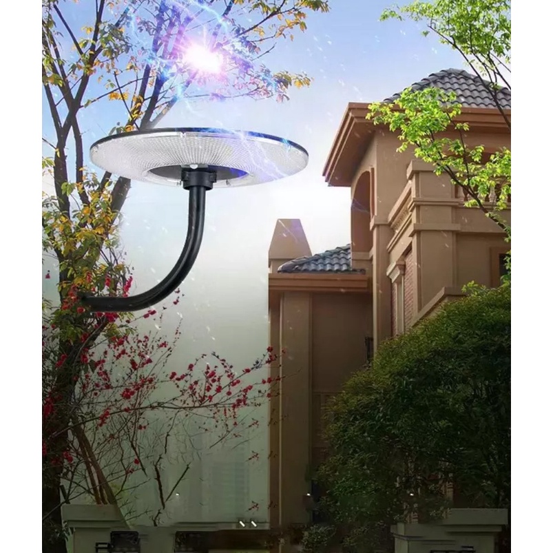 Đèn led sân vườn năng lượng mặt trời 1000W SOLAR LIGHT PIN 48Ah, dạng đĩa bay UFO Cảm Biến Chuyển Động