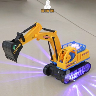 Đồ chơi CÓ NHẠC - CÓ ĐÈN Xe Múc, Xe Cẩu, Xe Công Trình, Xe Ben Ô Tô Loại Nhỏ Chạy Pin Tiến Lùi Được  - Đồ Chơi TinTin