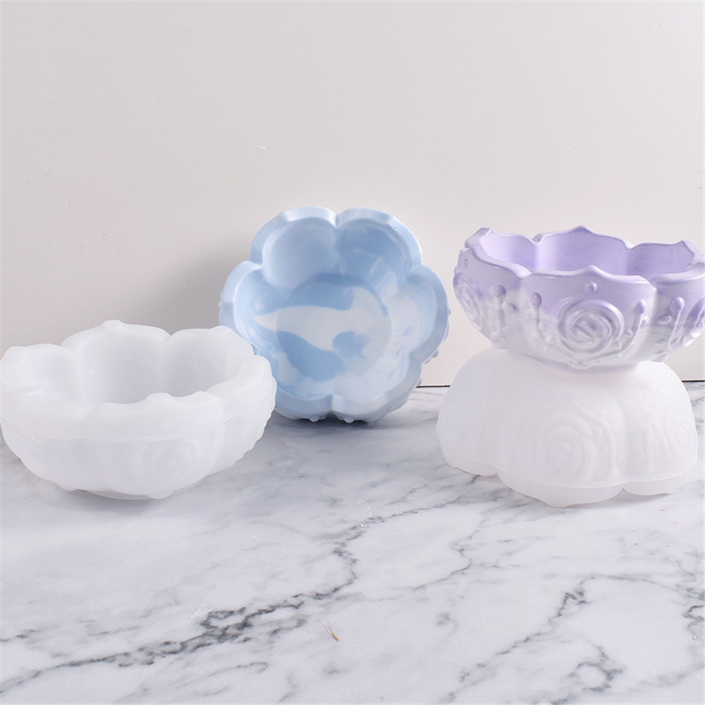 Khuôn Silicon Làm Bình Hoa Hồng / Xi Măng / Xi Măng Resin UV Thủ Công DIY Phong Cách Mới