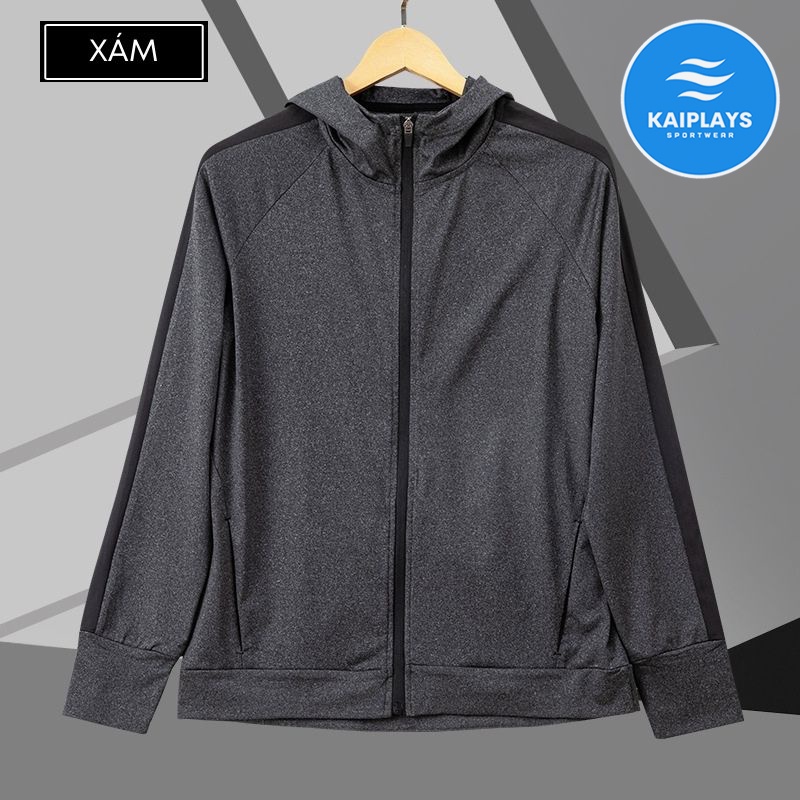 Áo khoác chống nắng nam nữ unisex cao cấp chống tia UV KAIPLAYS Áo thể thao nam chạy bộ, tập gym thấm hút mồ hôi KP030