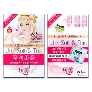 Bao cao su siêu mỏng BCS cô gái màu hồng Hộp 100 chiếc ôm khít nhiều nước bôi trơn kéo dài thời gian Men.69