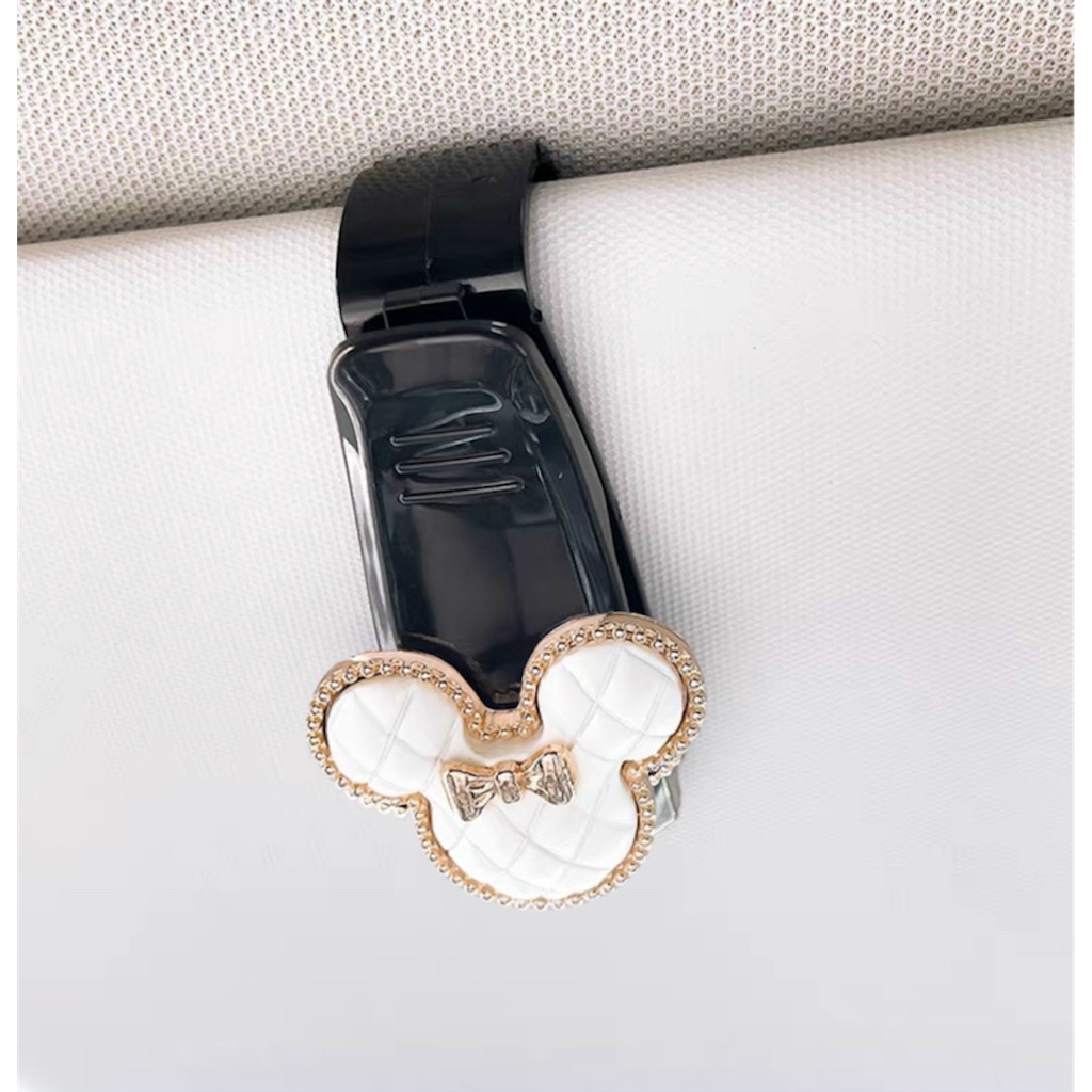 Kẹp kính ô tô đính icon cao cấp. Kẹp treo kính mặt, kẹp thẻ đa năng dùng cho xe hơi