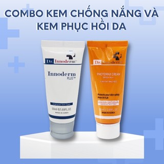 Combo kem chống nắng và kem phục hồi da Innoderm
