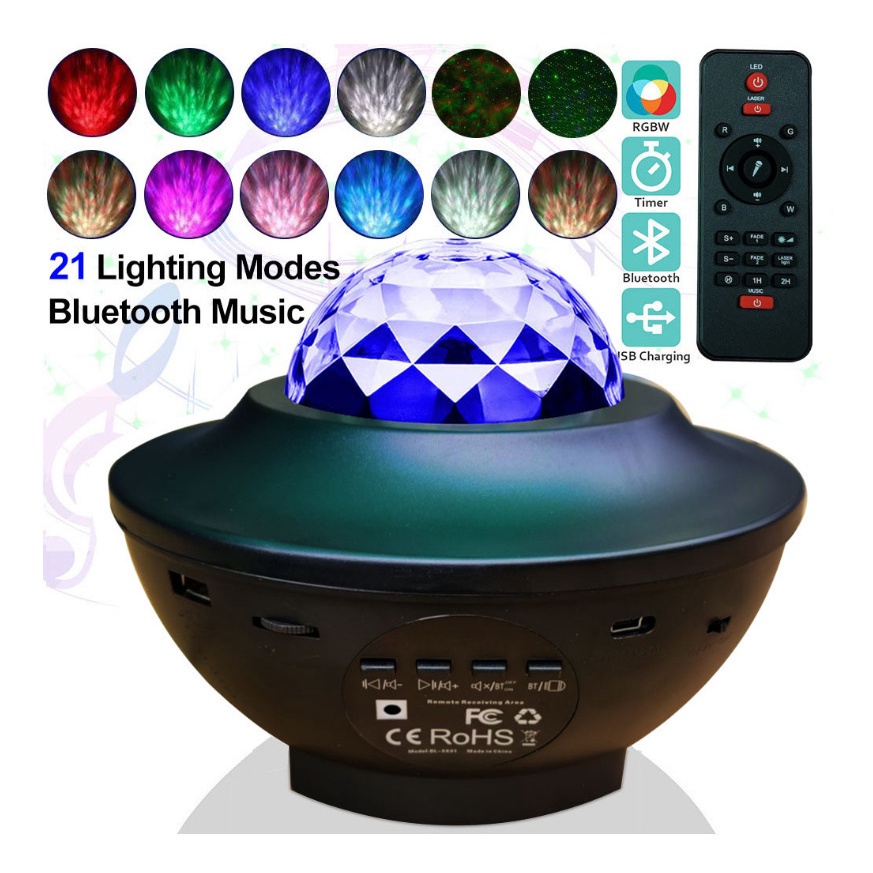 Sky projector Đèn ông sao, đèn chiếu, đèn ông sao, trang trí phòng, mô hình phi hành gia Thay đổi bầu trời theo 8 cách.