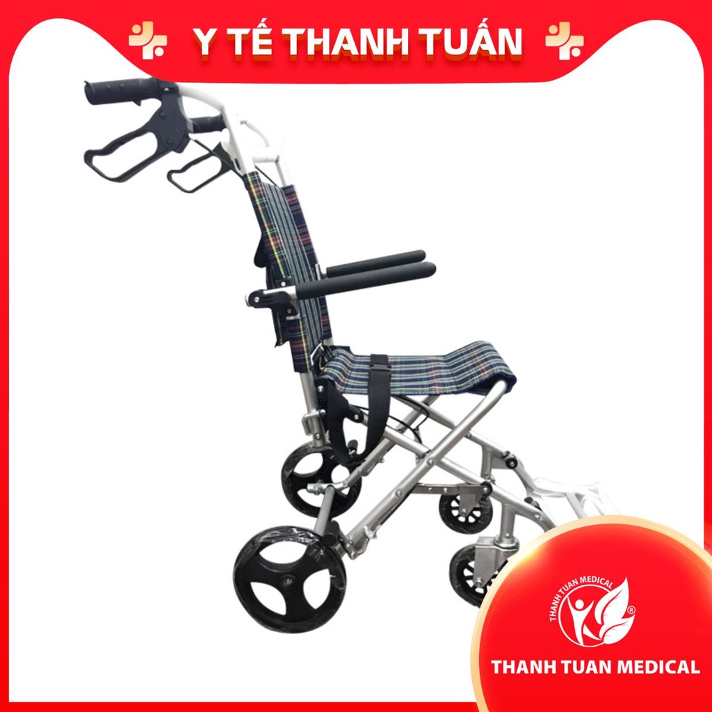 Xe lăn siêu gọn nhẹ đi du lịch, đi dạo, siêu thị... tiện dụng cho người già, trẻ nhỏ - Lucass X11 (X11) tiêu chuẩn Mỹ