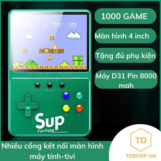 Máy chơi game kiêm sạc dự phòng cầm tay D31 và K31 plus 1000 game, game cổ điển màn hình 4 inch Full HD sắc nét new 2022