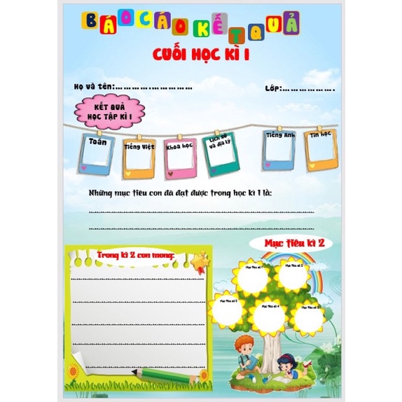 Phiếu báo cáo kết quả học tập