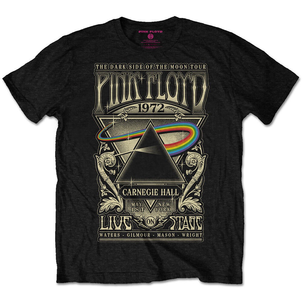 Áo Thun Nam Màu Đen In Chữ Pink Floyd Carnegie Hall 1972 ly Aeicgk21Inbabj18