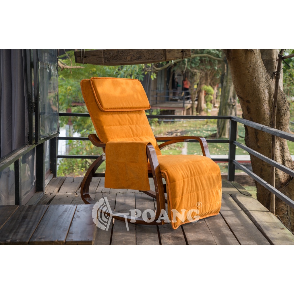 Ghế thư giãn | POANG ROCKING CHAIR | plywood óc chó/bạch dương | cam | R67xS162xC86 cm