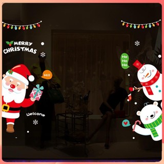 Tranh dán Noel, Decal dán tường Ông già Noel, người tuyết, Giáng sinh