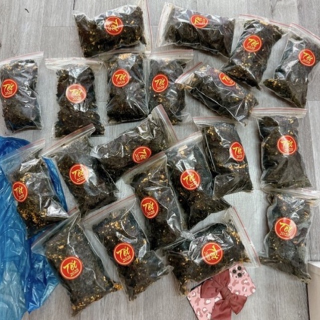 Rong Biển Giòn Lắc Tỏi Phi Túi Zip Trung