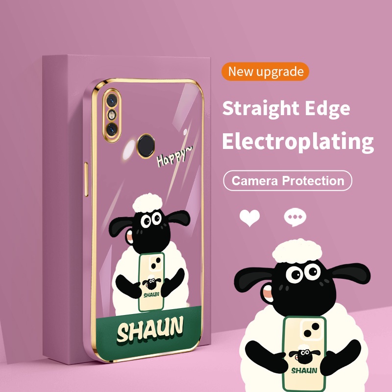 Ốp Điện Thoại Silicon Mềm Mạ Điện Hình Vuông Bảo Vệ Ống Kính Máy Ảnh Cho Xiaomi Mi 8