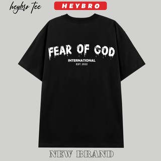 Áo thun unisex nam nữ tay lỡ form rộng Local Brand HEYBRO thế hệ genz in F.O.G